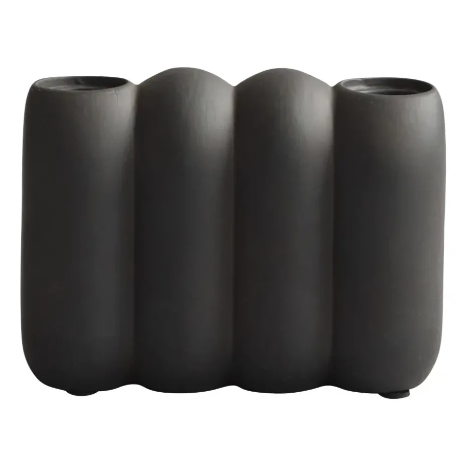 Candelabro Tube Coffee, 11x14,5 cm