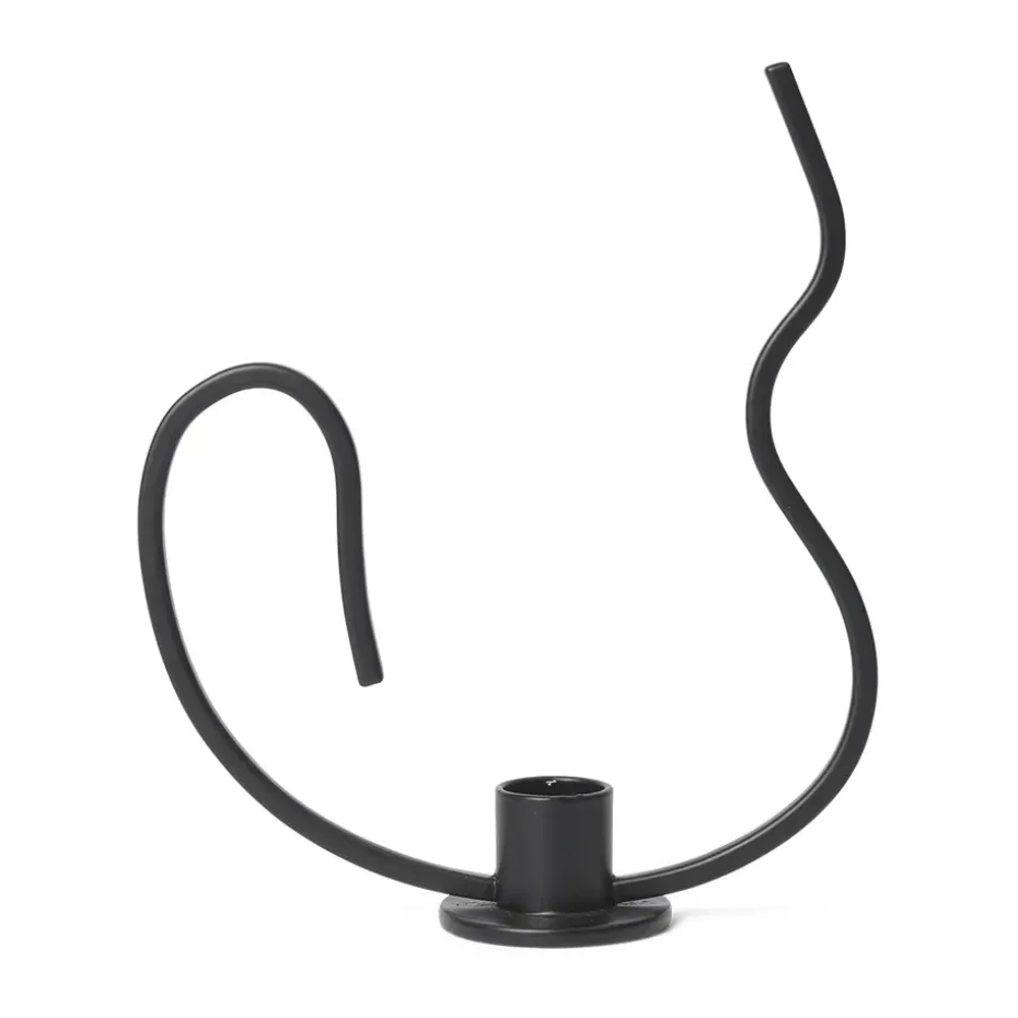 Candelabro Valse low, Negro