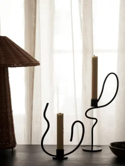 Candelabro Valse low, Negro