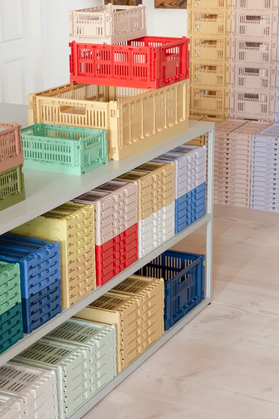 Cesta Colour Crate S 17x26,5 cm, Dark mint