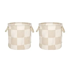 Cesta de almacenamiento Chess medium 2-pack, Clay-offwhite