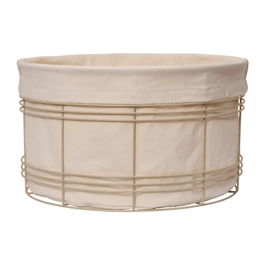 Cesta de almacenamiento Fio, Cashmere-natural, Ø53 × 30,2 cm