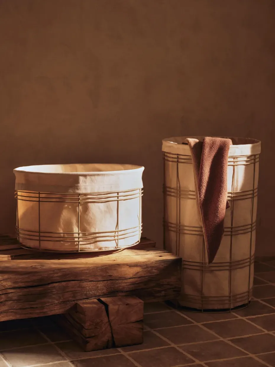 Cesta de almacenamiento Fio, Cashmere-natural, Ø53 × 30,2 cm