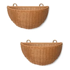 Cestas de pared Braided 2 unidades, Natural