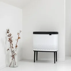 Cesto de la ropa Bo 60 L, blanco