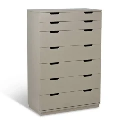 Cómoda Aoko de 7 cajones, Beige