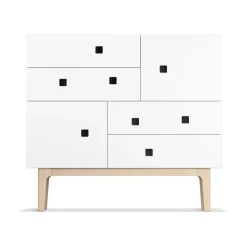 Cómoda Peep B1, Blanco, roble pigmentado blanco