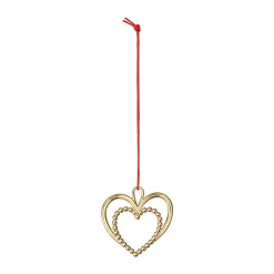 Colgante de Navidad de corazón Karen Blixen 6,5 cm, Dorado