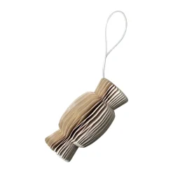 Colgante navideño Paper candy, Beige