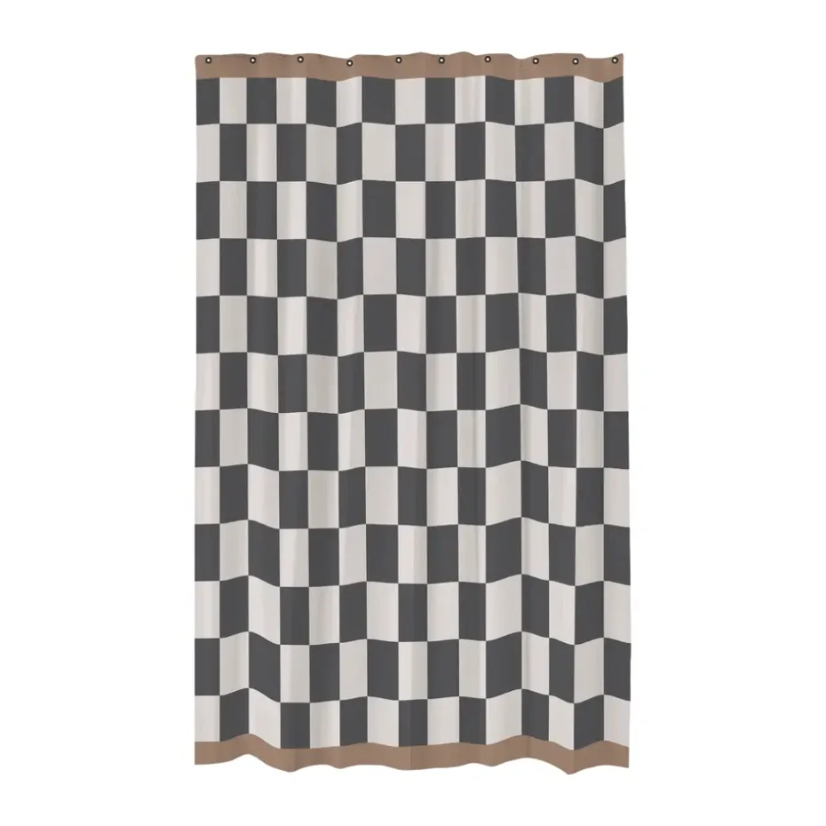 Cortina de ducha Retro 150x200 cm, Dark grey