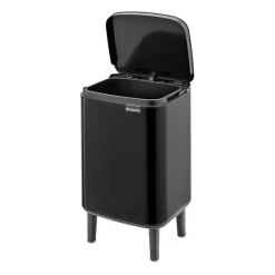 Cubo de basura Bo alto 7 L, Negro mate