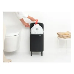 Cubo de basura Bo alto 7 L, Negro mate