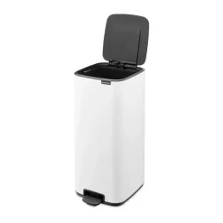 Cubo de basura con pedal Bo 30 L, Blanco