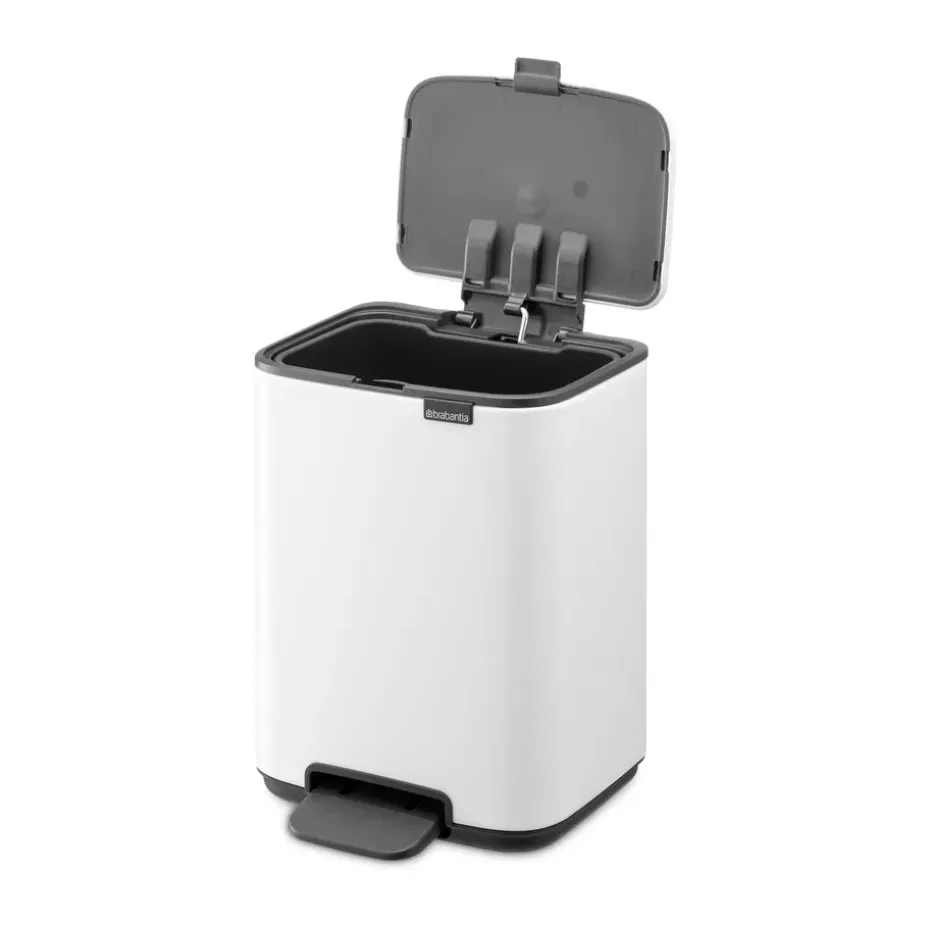 Cubo de basura con pedal Bo 4 L, Blanco