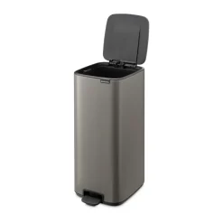 Cubo de basura con pedal Bo 30 L, Platino