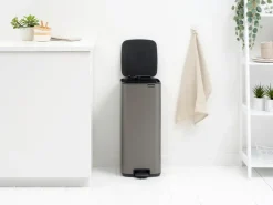 Cubo de basura con pedal Bo 30 L, Platino