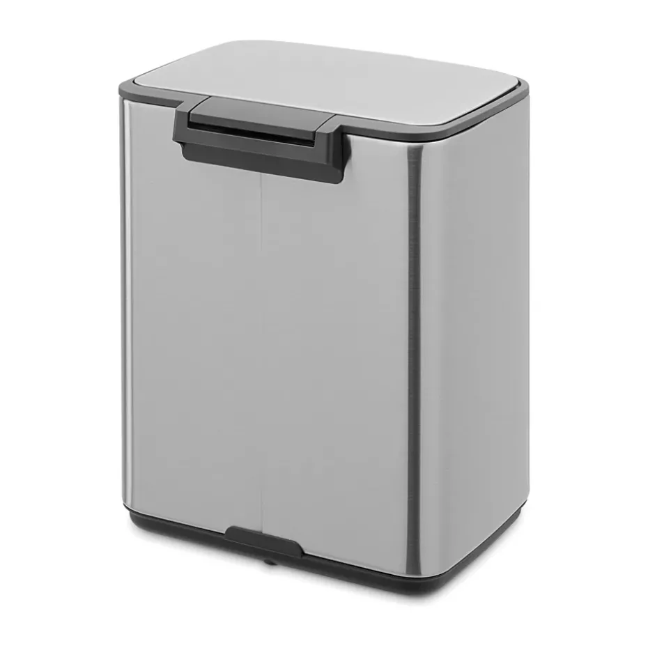 Cubo de basura con pedal Bo 7 L, Acero mate antihuellas