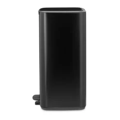 Cubo de basura con pedal Bo 30 L, Negro mate