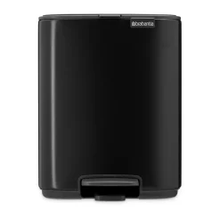 Cubo de basura con pedal Bo 7 L, Negro mate