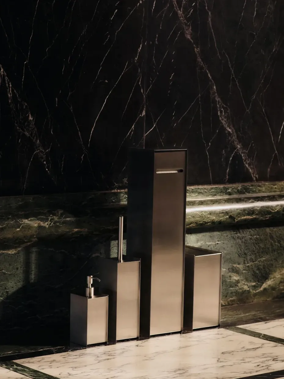 Cubo de basura Sama, Brushed stainless steel