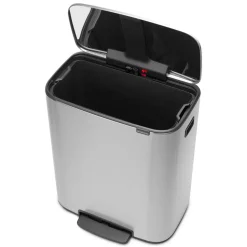 Cubo de pedal Bo 60 L, acero mate