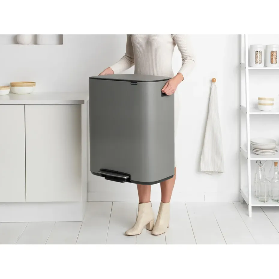 Cubo de pedal Bo 60 L, Mineral concrete grey