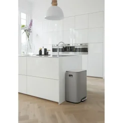 Cubo de pedal Bo 2x30 L, Mineral concrete grey