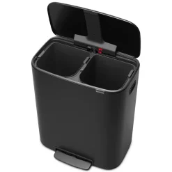 Cubo de pedal Bo 2x30 L, negro