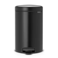 Cubo de pedal newIcon 12L, matt black (negro)