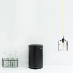 Cubo de pedal newIcon 20L, Matt black (negro)