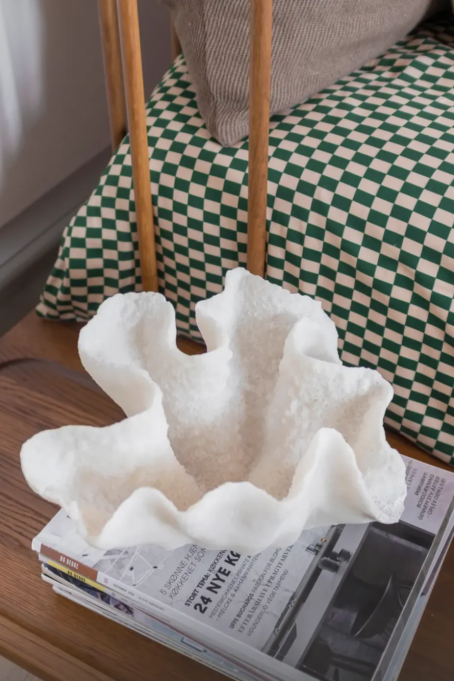 Cuenco decorativo Coral, Off-white