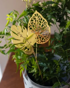 Decoración Brass leaves, set de 2, Water
