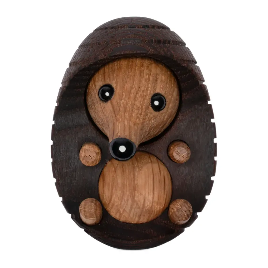 Decoración erizo Spike 4 cm, Fresno tratado térmicamente
