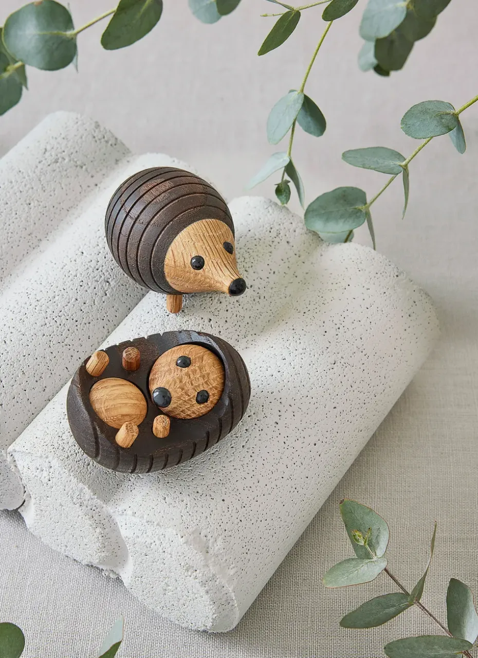 Decoración erizo Stick 4,5 cm, Fresno tratado térmicamente