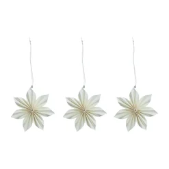 Decoración navideña Aurora 3 piezas, White-brown