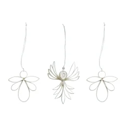 Decoración navideña Engla 3 piezas, White