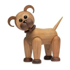 Decoración perro Buddy 20,5 cm, Roble