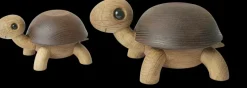 Decoración tortuga Speedy 4 cm, Roble-fresno