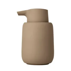 Dispensador de jabón Sono, cerámica Ø8,5 cm, Marrón