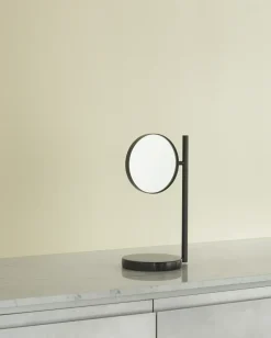 Espejo de mesa de doble cara Pose 21x39 cm, Negro