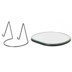 Espejo de mesa Pond, Dark chrome