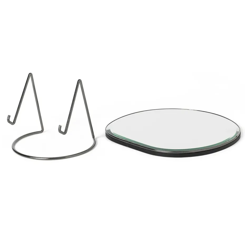 Espejo de mesa Pond, Dark chrome