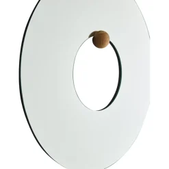 Espejo de pared Castellum Ø80 cm, Roble aceitado natural