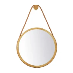 Espejo de pared I3 Mossø, Oak nature lacquered Ø40 cm