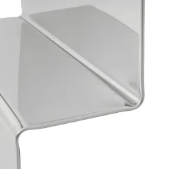 Espejo de pared Pleat, Acero pulido, 227×57 cm