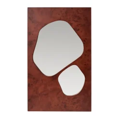 Espejo Folia, Dark stained burl, 82 cm