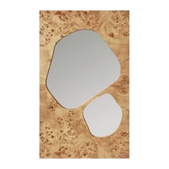 Espejo Folia, Natural burl, 82 cm