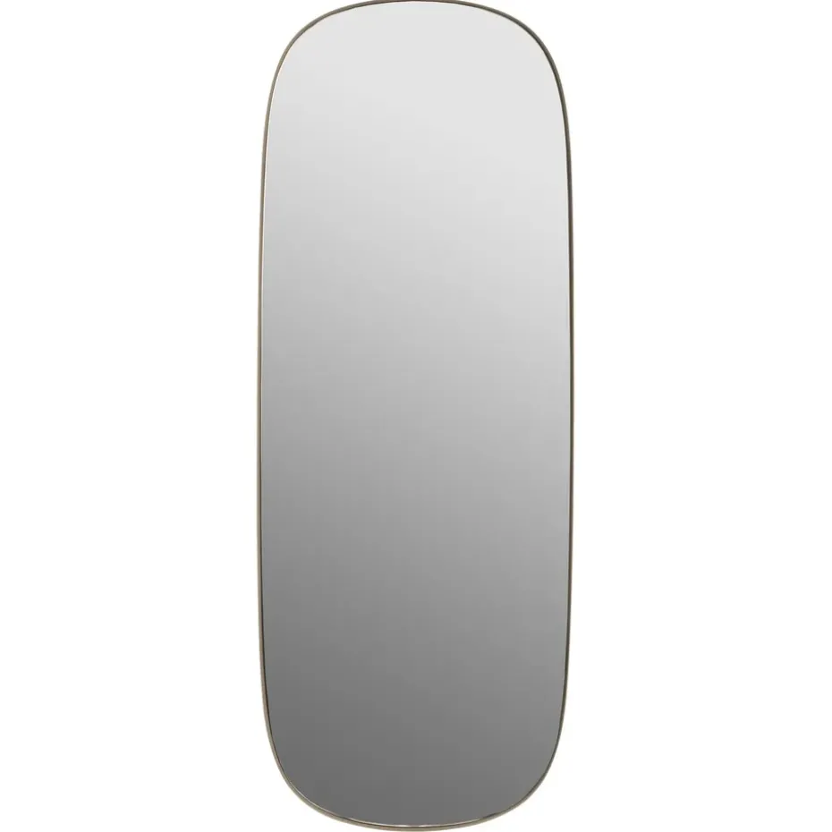 Espejo grande Framed, Taupe-clear, 118x44,5