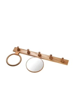 Espejo para listón de ganchos Q5 Allé, Oak nature lacquered