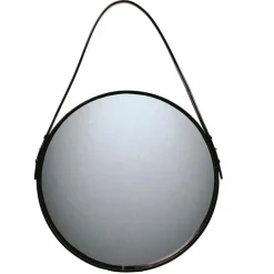 Espejo redondo Ørskov, negro, Ø 50 cm